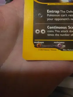 STAMPED-Pokemon Rocket's Sneasel Best of Game Winner Promo #5 2002 TCG - Image 3