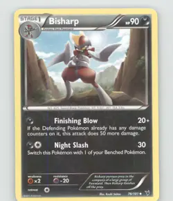 BISHARP 76/101 UNCOMMON NOBLE VICTORIES POKEMON LIGHTLY PLAYED - Image 2