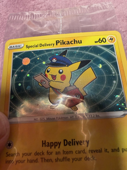 Pokemon Sealed Special Delivery Pikachu SWSH074 Pokemon Center Promo Holo - Image 3
