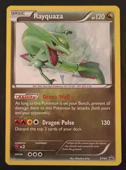 Rayquaza HOLO RARE Legendary Pokemon TCG XY64 Black Star Promo Card - NM - Image 1