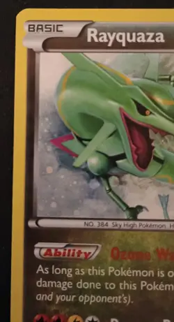 Rayquaza HOLO RARE Legendary Pokemon TCG XY64 Black Star Promo Card - NM - Image 2