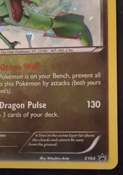 Rayquaza HOLO RARE Legendary Pokemon TCG XY64 Black Star Promo Card - NM - Image 4