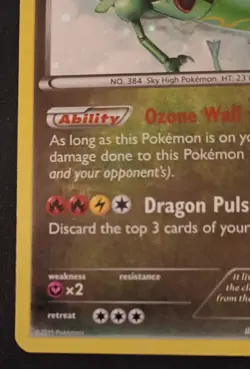 Rayquaza HOLO RARE Legendary Pokemon TCG XY64 Black Star Promo Card - NM - Image 5