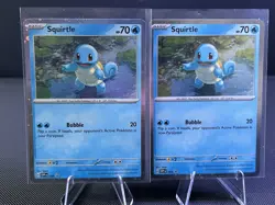 Pokemon Scarlet And Violet 2 Squirtle Cosmo Promo Cards One With Swirl (lot11) - Image 1