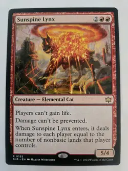 Sunspine Lynx 155 Foil Magic the Gathering Card BLB Bloomburrow Rare - Image 1