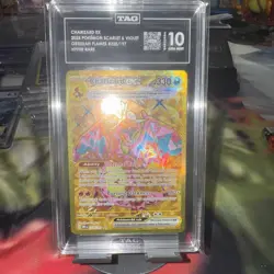 TAG 10 2023 Pokemon Charizard EX Obsidian Flames Holo Hyper Rare Card 228/197 - Image 1