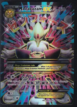 Pokemon TCG XY Fates Collide M Alakazam EX Full Art Ultra Rare Card 118/124 - Image 1