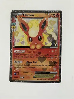 Pokemon TCG Flareon EX Holo Rare Card RC6/RC32 Generations Radiant Collection - Image 1