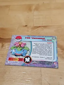 Pokemon Topps Chrome Venusaur #3 Card Foil Holo 2000 TV Animation Series 1 ¿ - Image 2