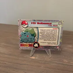 Pokemon Card - Bulbasaur #01 - Topps Series 1 - Red Logo - Image 2