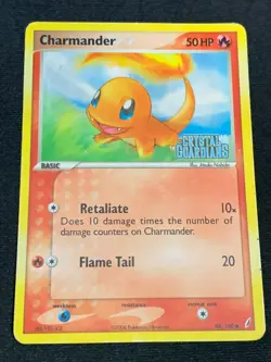 C245 POKEMON TCG CHARMANDER 48 STAMPED CRYSTAL GUARDIANS DMG CARD HOLO - Image 1