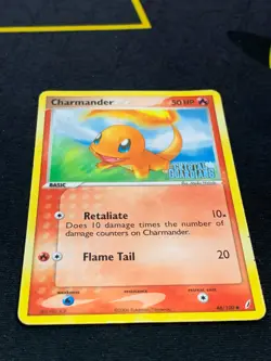 C245 POKEMON TCG CHARMANDER 48 STAMPED CRYSTAL GUARDIANS DMG CARD HOLO - Image 2