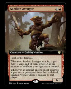 Sardian Avenger (Extended Art) 43 Foil R Commander: The Brothers' War - Image 1