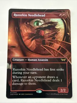 MTG Razorkin Needlehead 0347 (Borderless) Foil Duskmourn: House of Horror NM DSK - Image 1