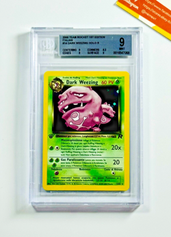 Pokemon BGS 9 Dark Weezing #14 Holo 1st Edition Team Rocket 2000 Italiano - Image 1