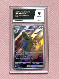 Tyranitar Illustration Rare 222/193 Ace Mint 9 Graded Pokemon TCG - Image 1