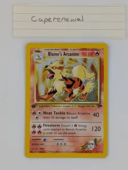 Pokemon TCG Blaine's Arcanine 1/132 Gym Challenge 1st Edition Holo - Image 1