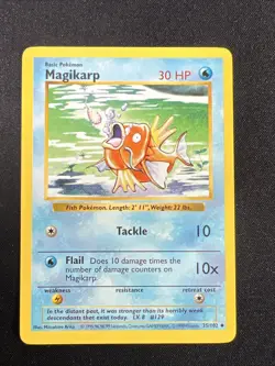 Pokemon TCG Base Set Shadowless Magikarp Near Mint #35 - Image 1