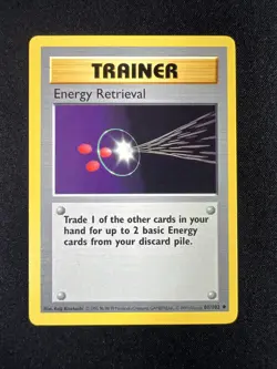 Pokemon TCG Base Set Shadowless Energy Retrieval Near Mint #81 - Image 1