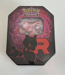 Pokemon TCG Team Rocket's Tin Mewtwo Art NEW & SEALED - Image 1