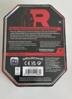 Pokemon TCG Team Rocket's Tin Mewtwo Art NEW & SEALED - Image 2