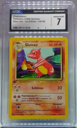 1999 Pokemon Base Set - Glutexo 1st Edition - 24/102 - PSA 7 Grading Deutsch - Image 1
