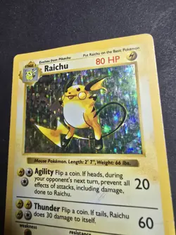 Pokemon TCG Base Set Raichu Holo Card 14/102 Vintage Rare Unlimited - Image 4