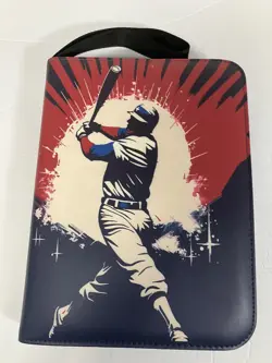 Trading Card Binder Fits 400 Cards with 50 Removable Double Sided Sleeves Sports - Image 1