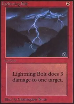 MTG Lightning Bolt, Moderate Play, English Unlimited - Image 1
