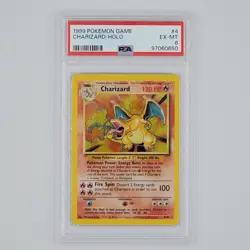 PSA 6 EX-MT 1999 Pokemon TCG Charizard Holo 4/102 Base Set Unlimited - Image 1