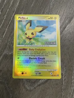 Pokemon Pichu 45/100 Platinum Stamped Reverse Holo Uncommon NM/LP - Image 1
