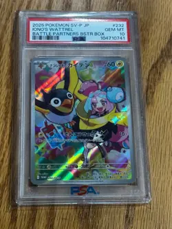 2025 POKEMON JAPANESE SV-P PROMO BATTLE PARTNERS BOX #232 IONO'S WATTREL PSA 10 - Image 1