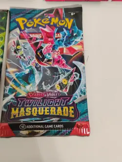 Pokemon 6 Sealed Twilight Masquerade/Sleeved Destined Rivals Booster Packs - Image 5