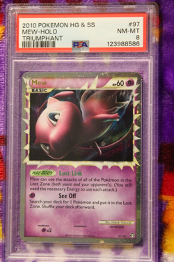 Pokemon TCG Mew (Prime) 97/102 Triumphant Holo PSA Graded 8 - Image 1