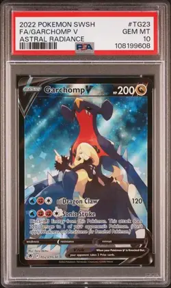 PSA 10 GEM MINT Garchomp V TG23/TG30 Astral Radiance 2022 Pokemon - Image 1