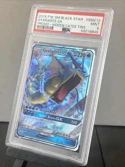 PSA 9 2019 Pokemon SM Black Star Promo SM212 Gyarados GX Hidden Fates Tins - Image 1