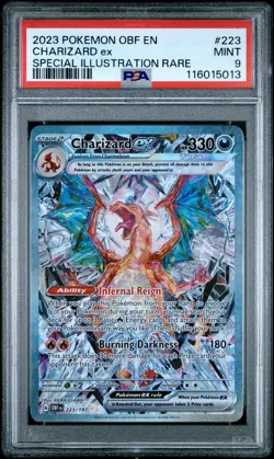 Pokemon PSA 9 MINT 2023 Charizard Ex 223 Obsidian Flames SIR Card - Image 1
