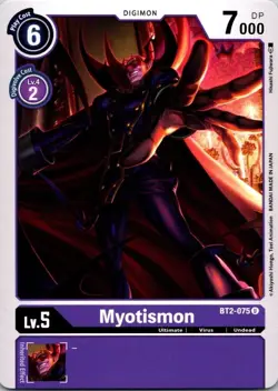 Myotismon BT2-075 Purple Uncommon Ultimate Digimon CCG Card - Image 1