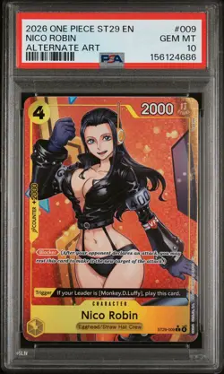 2026 ONE PIECE STARTER DECK ST29-EGGHEAD ALTERNATE ART #009 NICO ROBIN PSA 10 - Image 1