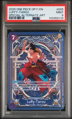 2025 One Piece Fist Of Divine Speed Luffy-Tarou Special Alternate Art PSA 9 #005 - Image 1