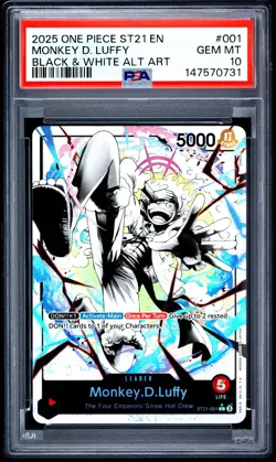 2025 ONE PIECE STARTER DECK ST21-EX GEAR 5 #001 MONKEY D. LUFFY PSA 10 - Image 1