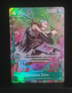 One Piece OP15 Roronoa Zoro OP13-037 TR Foil - (Treasure Rare) English - Image 1