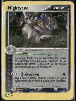 Mightyena 10/109 Holo EX Ruby & Sapphire Pokemon English Card (MP) - Image 1