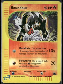 Houndour 66/144 Reverse Holo Skyridge Pokemon English Card (MP) - Image 1