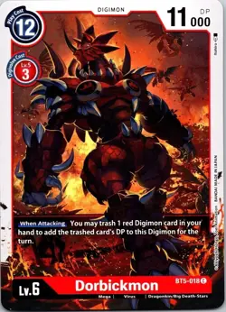 Dorbickmon BT5-018 Black Common Mega (Lv6) Digimon Card CCG - Image 1