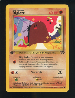 Pokemon TCG 1st Edition Diglett Pokemon Card Team Rocket 52/82 - Image 1