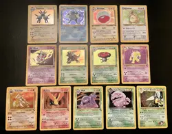 Pokemon Vintage 13 Foil Card Binder Lot Base Set Jungle Fossil 1999 Wizards - Image 2