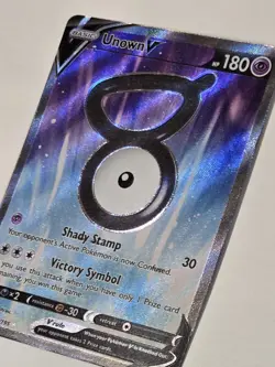 Unown V 176/195 Silver Tempest NM Full Art Pokemon Card - Image 3