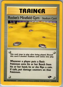 Rocket's Minefield Gym 119/132 Non Holo Gym Challenge - Pokemon Card - LP - Image 1