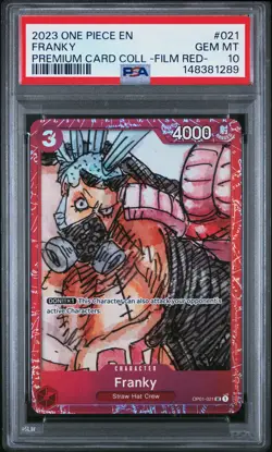 2023 ONE PIECE PREM CARD COLL -ONE PIECE FILM RED- #021 FRANKY PSA 10 - Image 1